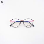 Gọng Kính Kim Loại Phối Nhựa Lục Giác Tròn H30 169