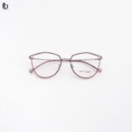 Gọng Kính Kim Loại Phối Nhựa Mèo Vênh H00018