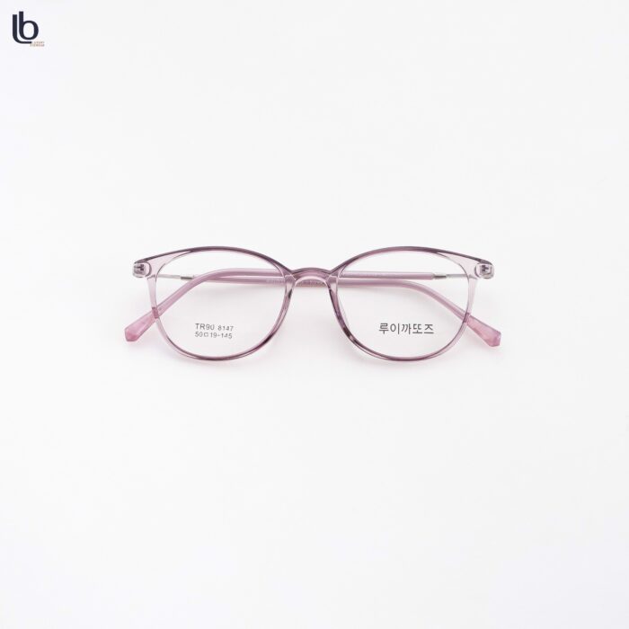 Gọng Kính Kim Loại Phối Nhựa Hàn Quốc Vuông Mèo Bầu TR90 8147