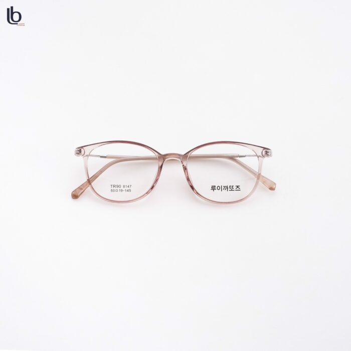 Gọng Kính Kim Loại Phối Nhựa Hàn Quốc Vuông Mèo Bầu TR90 8147