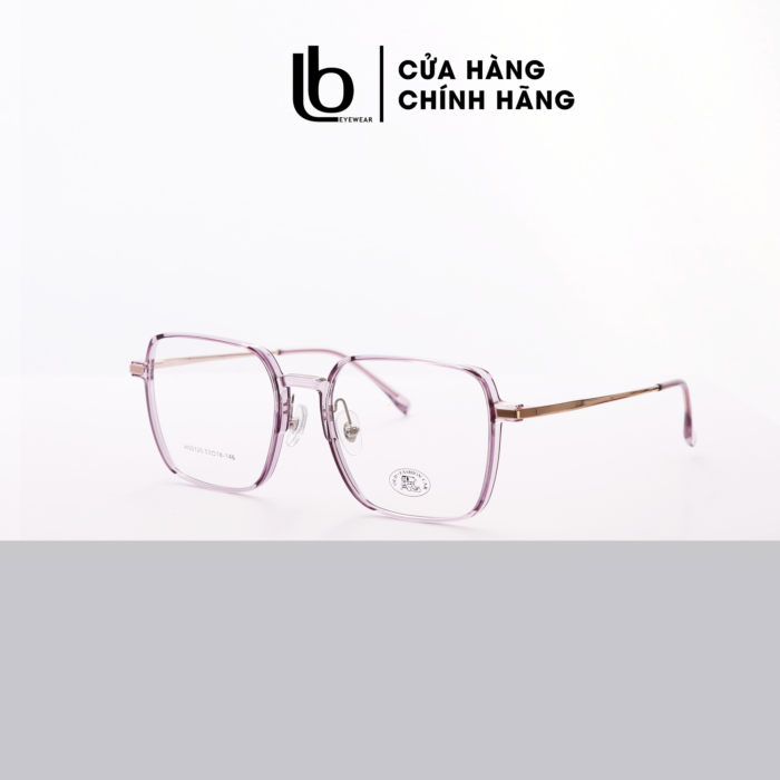Gọng kính cận Vuông nam nữ Old Fashion chất liệu Nhựa càng thép H00120