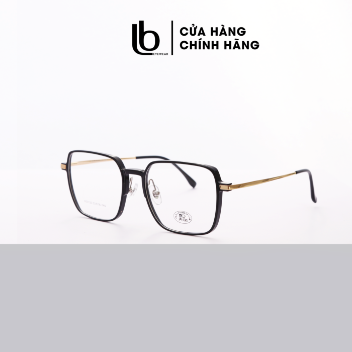 Gọng kính cận Vuông nam nữ Old Fashion chất liệu Nhựa càng thép H00120