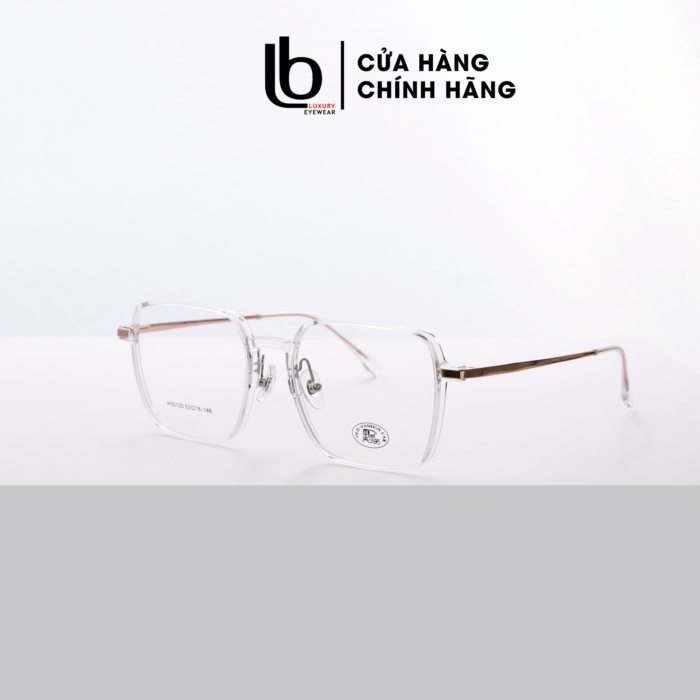 Gọng kính cận Vuông nam nữ Old Fashion chất liệu Nhựa càng thép H00120