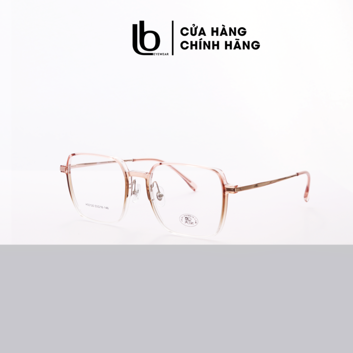 Gọng kính cận Vuông nam nữ Old Fashion chất liệu Nhựa càng thép H00120