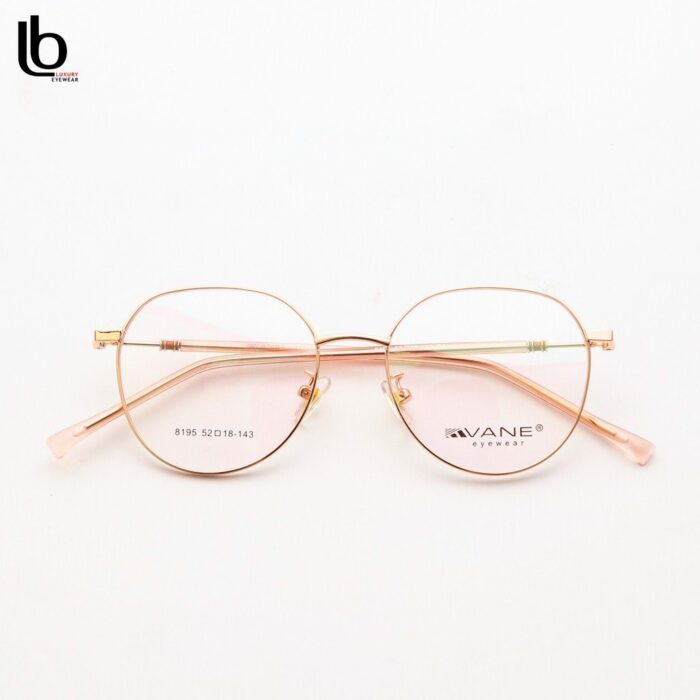 Gọng Kính Vane - Bầu - Hợp Kim Cao Cấp - 8195 - Đen, Vàng, Hồng