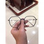 Gọng kính mắt cận Lục giác nam nữ LB Eyewear UV 8296 Nhựa mềm thanh mảnh bền nhẹ - Màu đen, hồng, tím, ghi, trong suốt