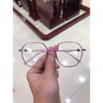 Gọng kính mắt cận Lục giác nam nữ LB Eyewear UV 8296 Nhựa mềm thanh mảnh bền nhẹ - Màu đen, hồng, tím, ghi, trong suốt