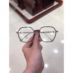 Gọng kính mắt cận Lục giác nam nữ LB Eyewear UV 8296 Nhựa mềm thanh mảnh bền nhẹ - Màu đen, hồng, tím, ghi, trong suốt