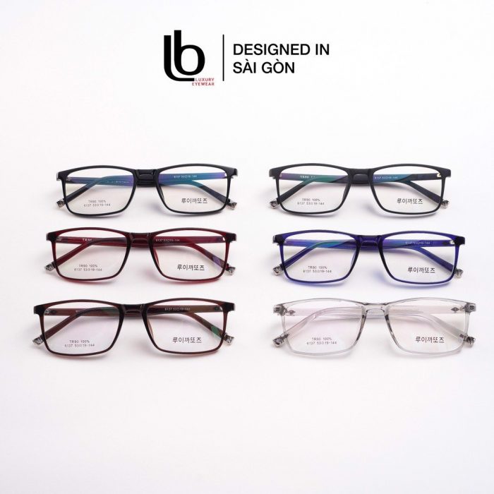 Gọng kính Cận Vuông Chữ Nhật LB Eyewear Korea HQ 6137