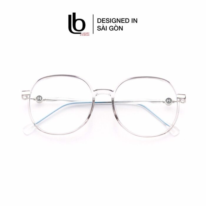 Gọng kính mắt Tròn to nam nữ KT82 731 Nhựa dẻo thanh mảnh bền nhẹ LB Eyewear - Màu đen, hồng, cam, trong suốt, xám, tím