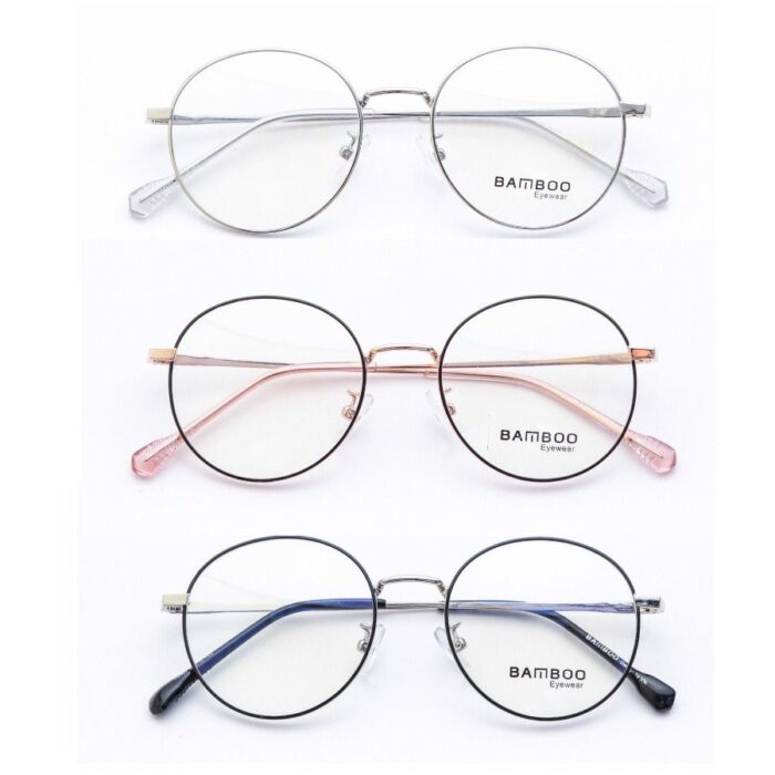 Gọng Mắt kính Cận Loạn Tròn Kim Loại thời trang Bamboo 72 580 - Đen, Bạc, Hồng Kính Nobita Ngố - Mắt kính LB Eyewear