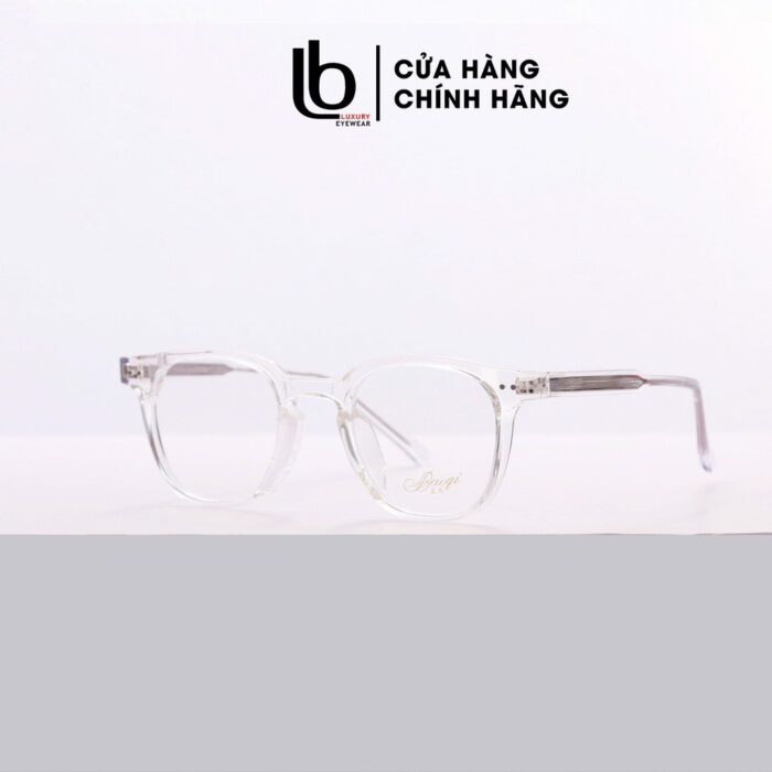 Gọng kính cận Bầu - Oval nam nữ LBeyewear chất liệu Kim loại gọng Nhựa đúc khối phụ kiện thời trang HOT! Baogi 90 78