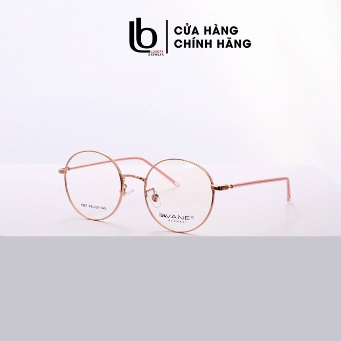 Kính mắt cận loạn Tròn nam nữ LBeyewear chất liệu Kim loại phụ kiện thời trang HOT! Vane 8951