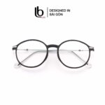 Gọng Kính Mắt Tròn Bầu Nam Nữ Lb Eyewear Uv 8300 NhựA Mềm Thanh Mảnh Bền Nhẹ - Màu Đen, Hồng, Cam, Trong Suốt, Xám, Tím