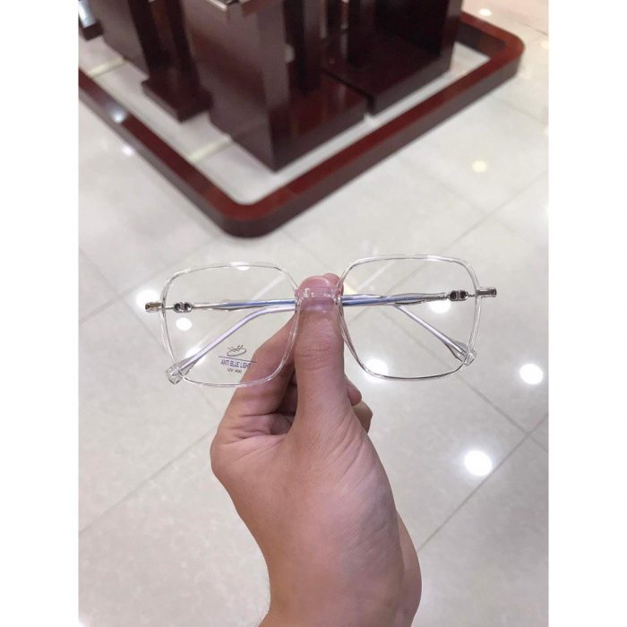 Gọng kính mắt cận Vuông to nam nữ LB Eyewear UV 8298 Nhựa mềm thanh mảnh bền nhẹ - Màu đen, hồng, tím, ghi, trong suốt