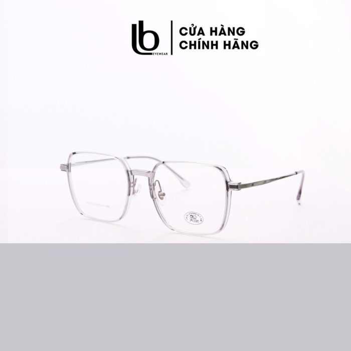Gọng kính cận Bầu - Oval nam nữ LBeyewear chất liệu Nhựa càng thép kiện thời trang HOT! OF H00120