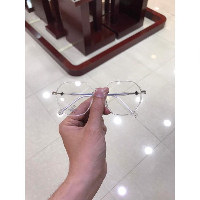 Gọng kính mắt cận Lục giác nam nữ LB Eyewear UV 8296 Nhựa mềm thanh mảnh bền nhẹ - Màu đen, hồng, tím, ghi, trong suốt