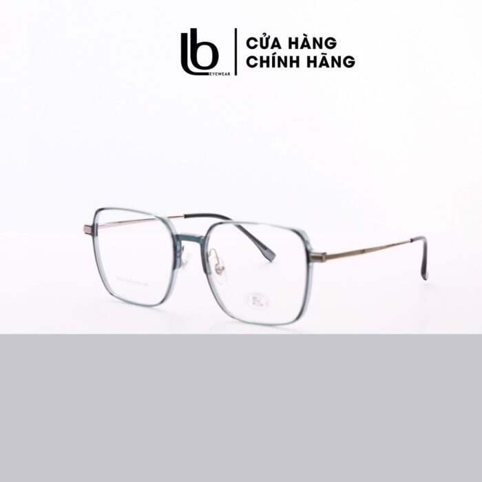 Gọng kính cận Bầu - Oval nam nữ LBeyewear chất liệu Nhựa càng thép kiện thời trang HOT! OF H00120
