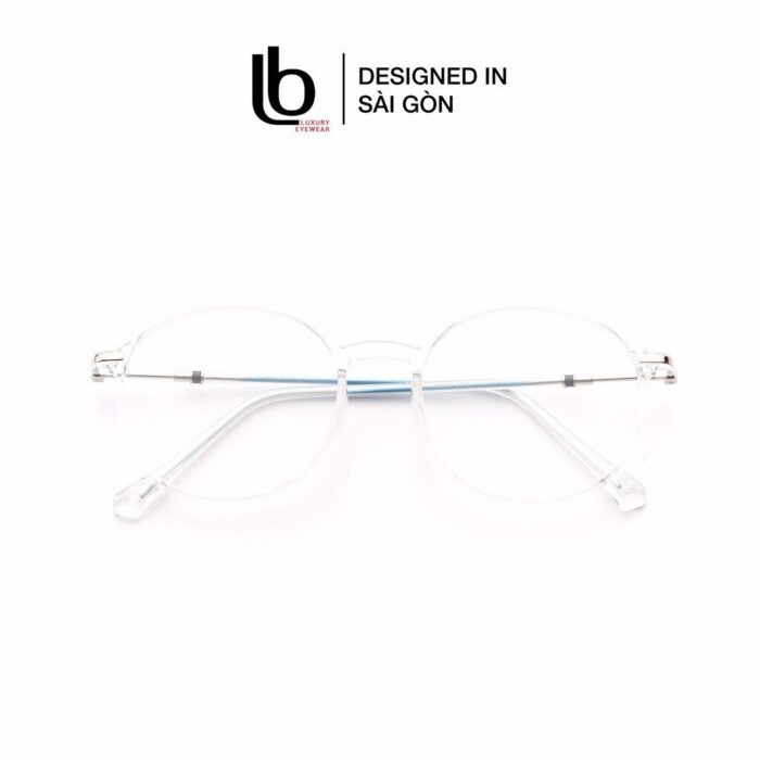 Gọng Kính Mắt Tròn Bầu Nam Nữ Lb Eyewear Uv 8300 NhựA Mềm Thanh Mảnh Bền Nhẹ - Màu Đen, Hồng, Cam, Trong Suốt, Xám, Tím