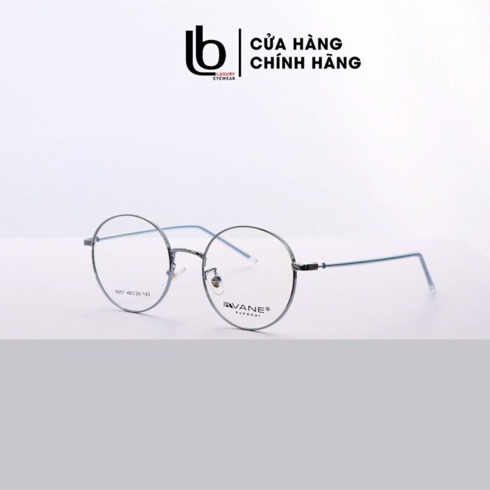 Kính mắt cận loạn Tròn nam nữ LBeyewear chất liệu Kim loại phụ kiện thời trang HOT! Vane 8951