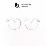 Gọng Kính Mắt Tròn Bầu Nam Nữ Lb Eyewear Uv 8300 NhựA Mềm Thanh Mảnh Bền Nhẹ - Màu Đen, Hồng, Cam, Trong Suốt, Xám, Tím