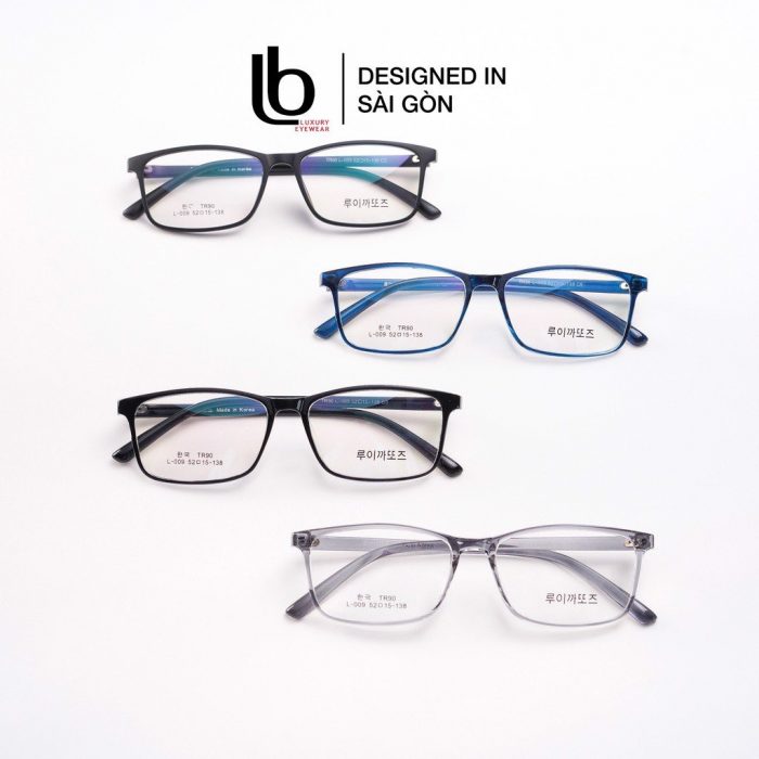 Gọng Kính Cận Vuông Chữ Nhật LB Eyewear Korea L 009