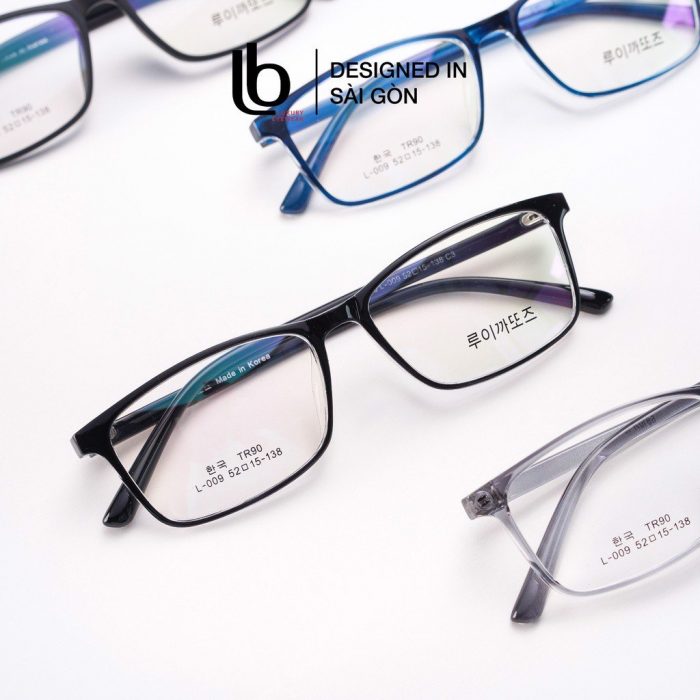 Gọng Kính Cận Vuông Chữ Nhật LB Eyewear Korea L 009
