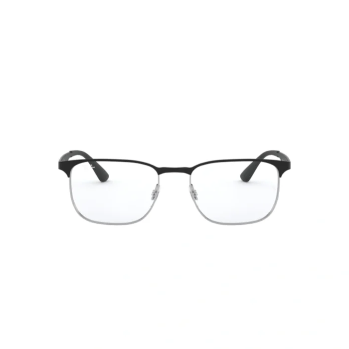 ray ban vista rx 6363 2861 black on silver 8053672602531 1 2