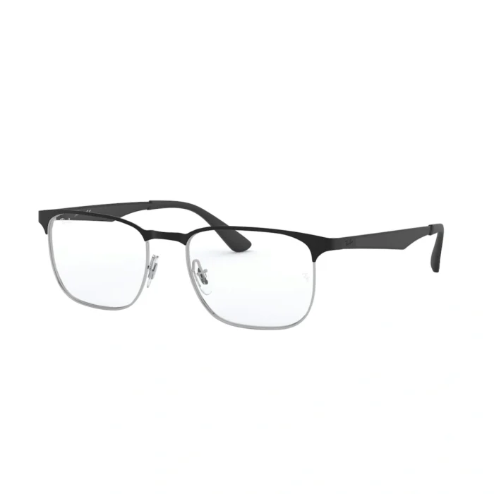 ray ban vista rx 6363 2861 black on silver 8053672602531 1