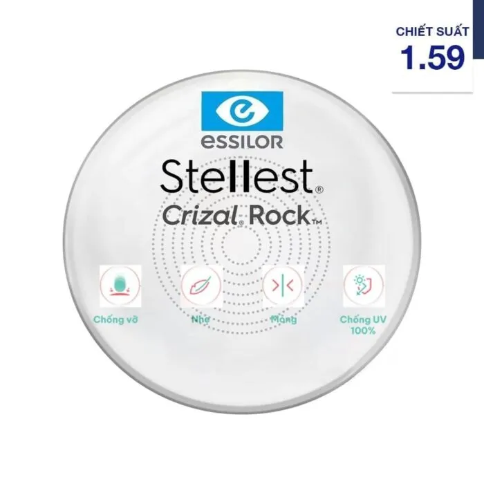 Tròng kính Essilor cao cấp - Tròng Kính Kiểm Soát Tiến Triển Cận Thị Essilor Stellest 1.59 Airwear