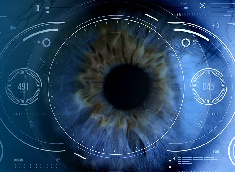 đôi mắt lớn màu xanh