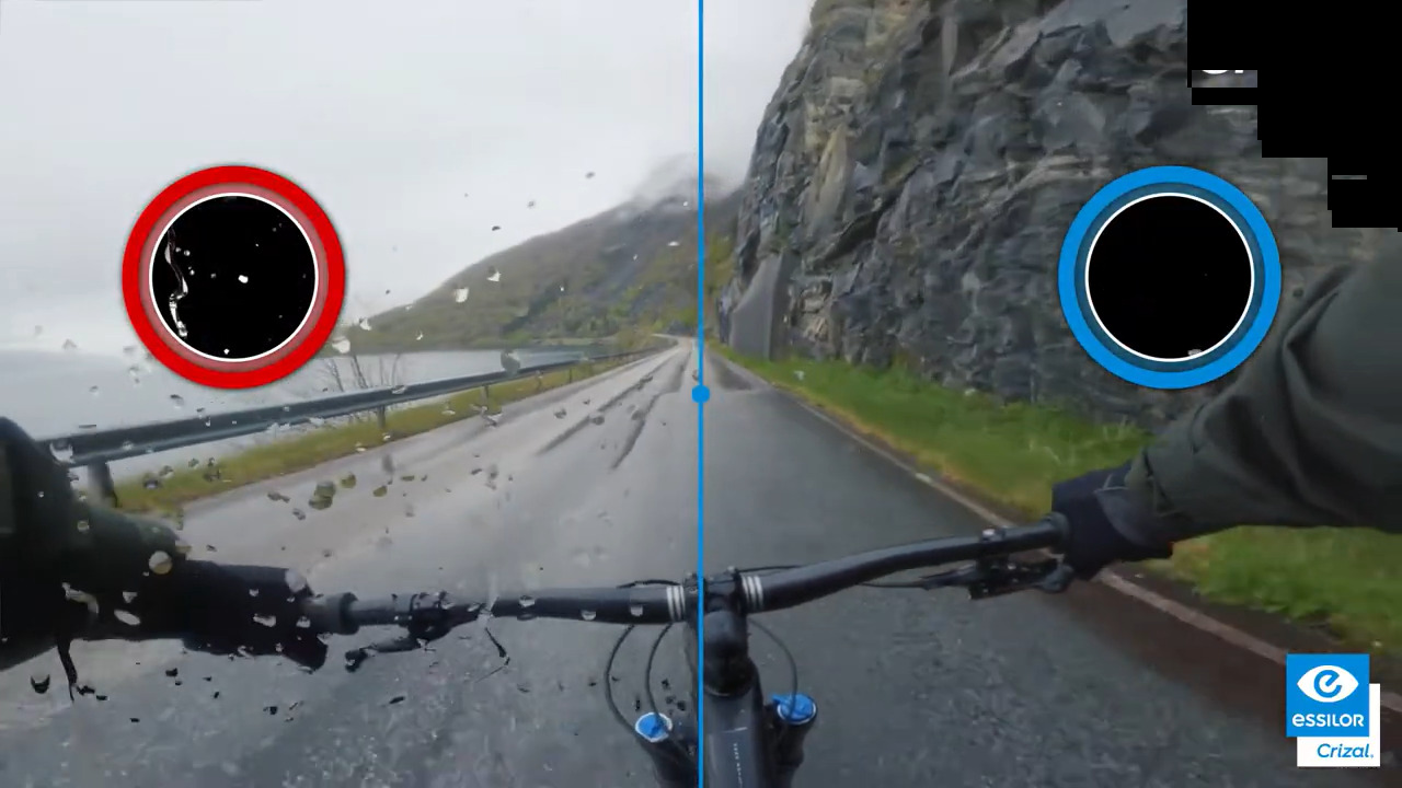 góc nhìn của người dùng khi đeo tròng kính Essilor Crizal Rock