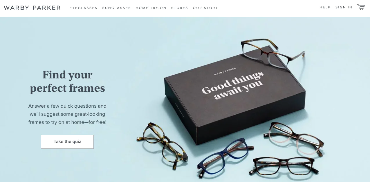 trang web chính thức Warby Parker