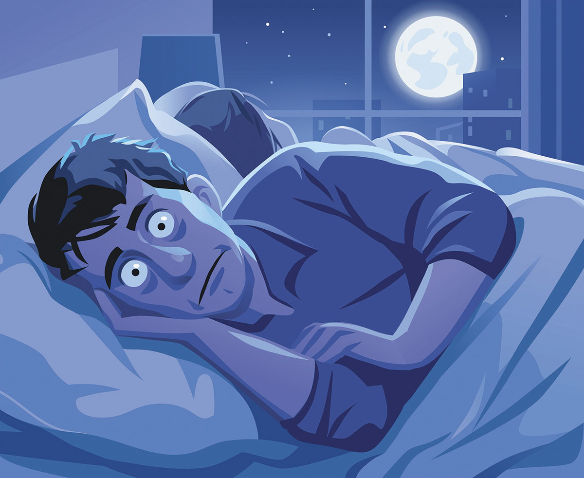 một người đang thiếu ngủ