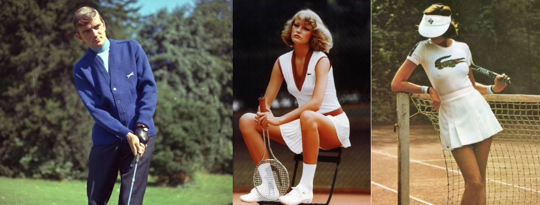 các người mẫu mặc trang phục Lacoste